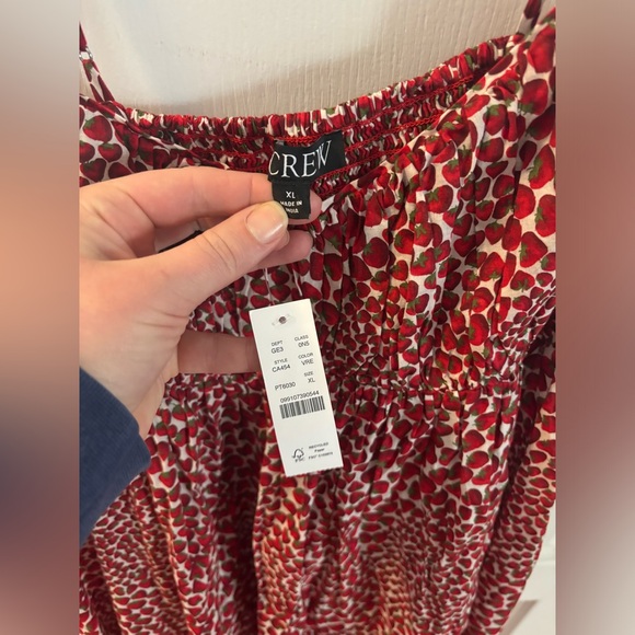 Jcrew strawberry dress / coverup XL bnwt - Picture 2 of 5
